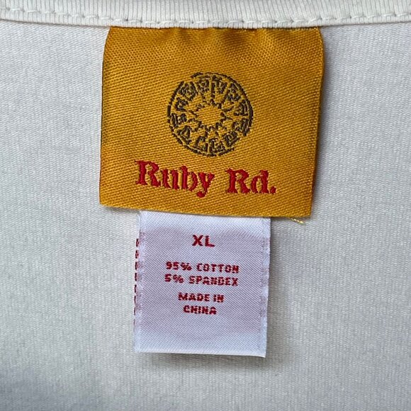 Ruby Rd Womens Gold Sequin Long Sleeve Top & Pants Set Cotton/Spandex XL / 14 - Picture 5 of 14